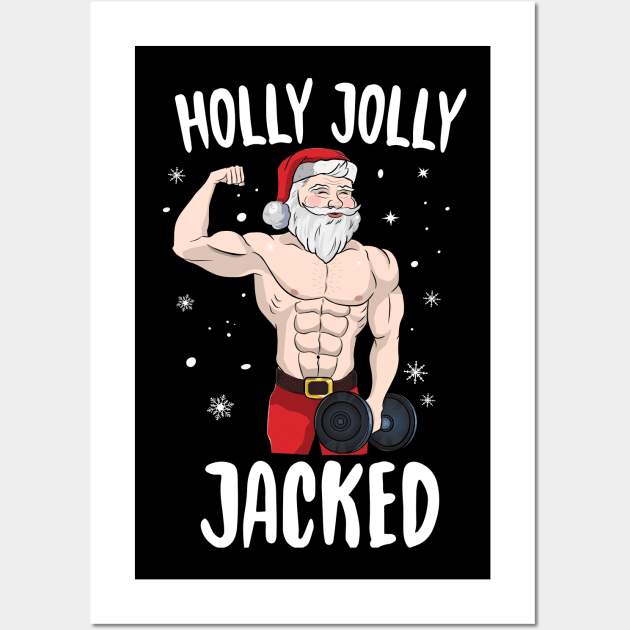 Holly Jolly Jacked Santa Wall Art by Eugenex